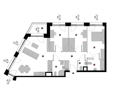 Plan 4 pok. 81m²