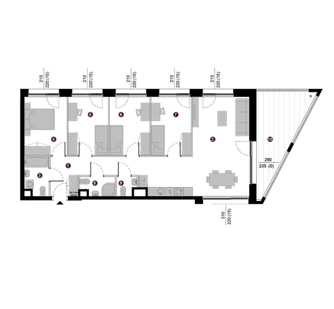Plan 5 pok. 95m²