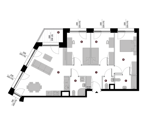 Plan 4 pok. 81m²