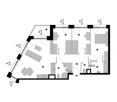 Plan 4 pok. 81m²