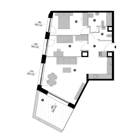 Plan 3 pok. 71m²