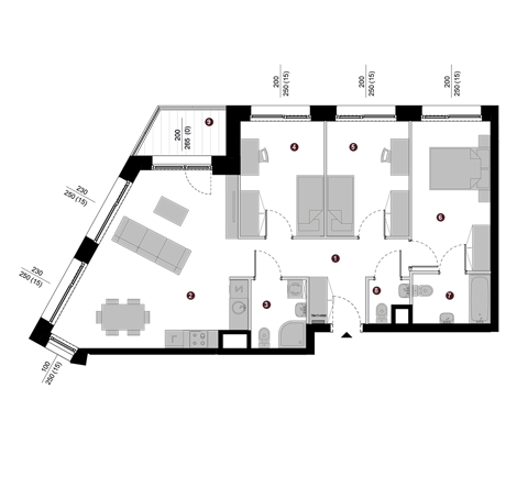 Plan 4 pok. 81m²
