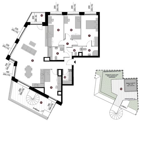 Plan 5 pok. 121m²