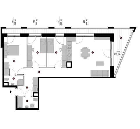Plan 4 pok. 89m²
