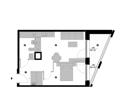 Plan 2 pok. 41m²