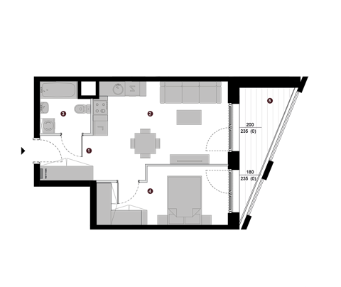 Plan 2 pok. 39m²