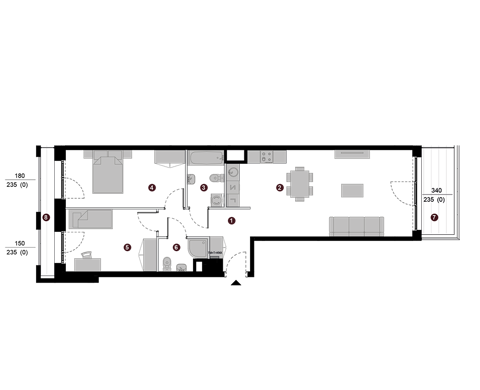 Plan 3 pok. 73m²