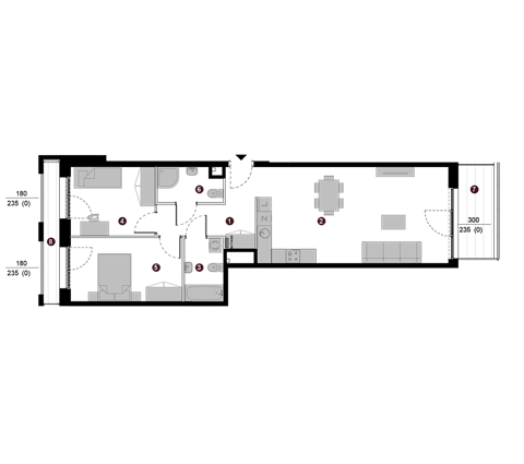 Plan 3 pok. 72m²
