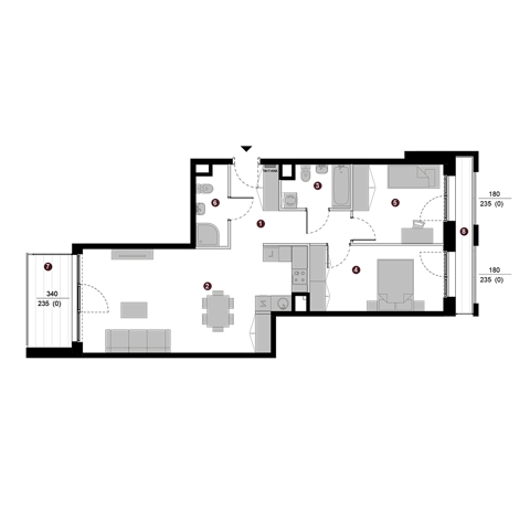 Plan 3 pok. 73m²