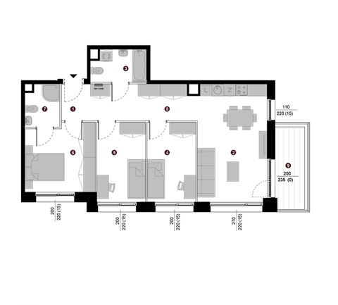 Plan 4 pok. 74m²