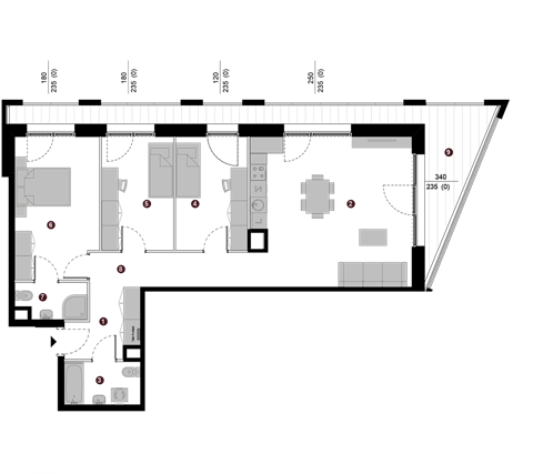 Plan 4 pok. 89m²