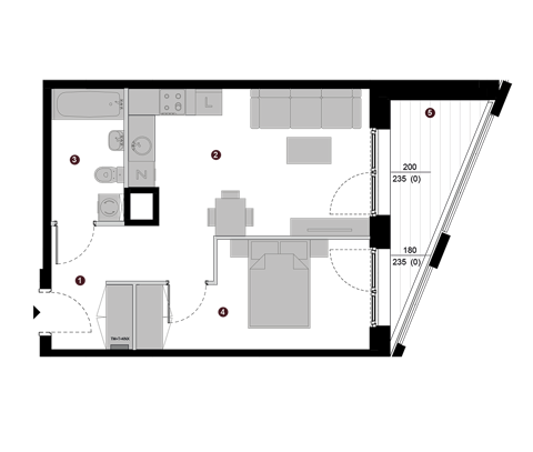 Plan 2 pok. 41m²