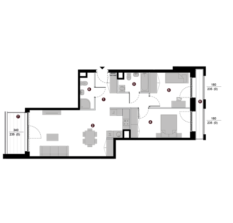 Plan 3 pok. 73m²