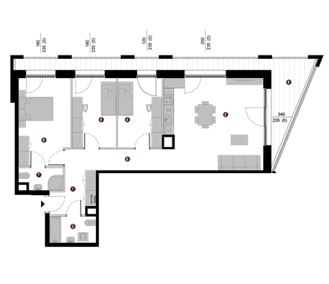 Plan 4 pok. 89m²