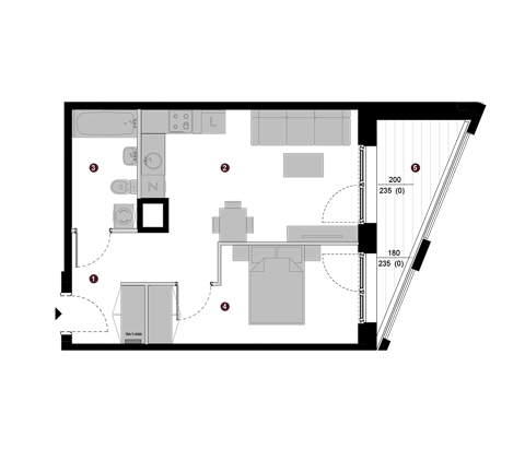 Plan 2 pok. 41m²