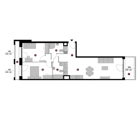 Plan 3 pok. 71m²