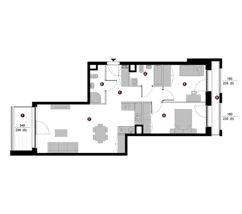 Plan 3 pok. 73m²