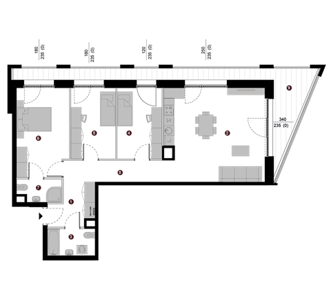 Plan 4 pok. 89m²
