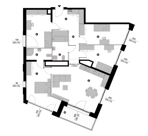 Plan 5 pok. 115m²