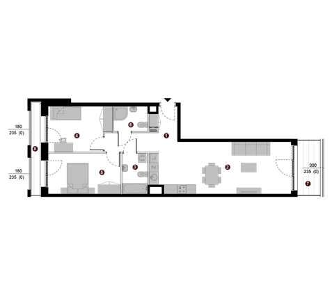 Plan 3 pok. 71m²