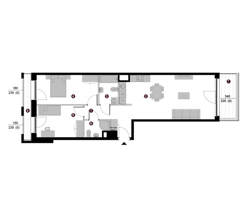Plan 3 pok. 73m²