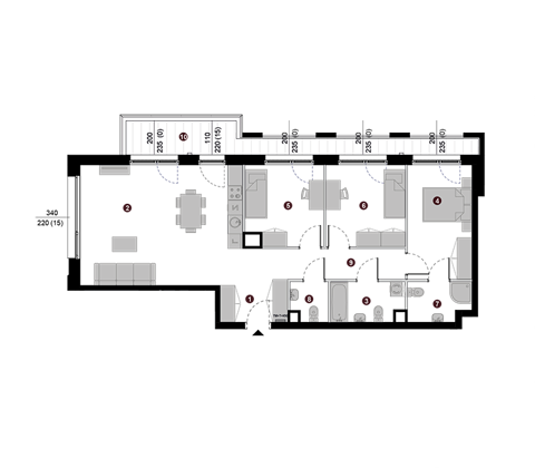 Plan 4 pok. 90m²