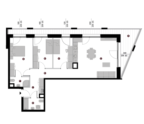 Plan 4 pok. 89m²