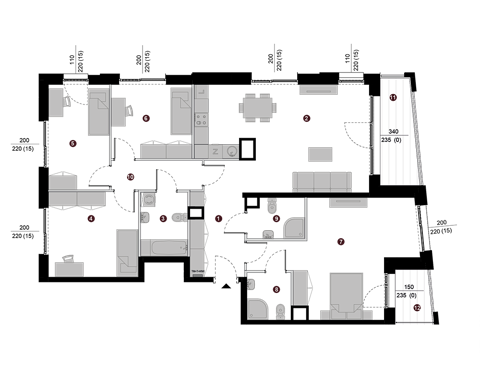 Plan 5 pok. 119m²