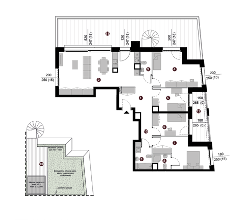 Plan 5 pok. 117m²