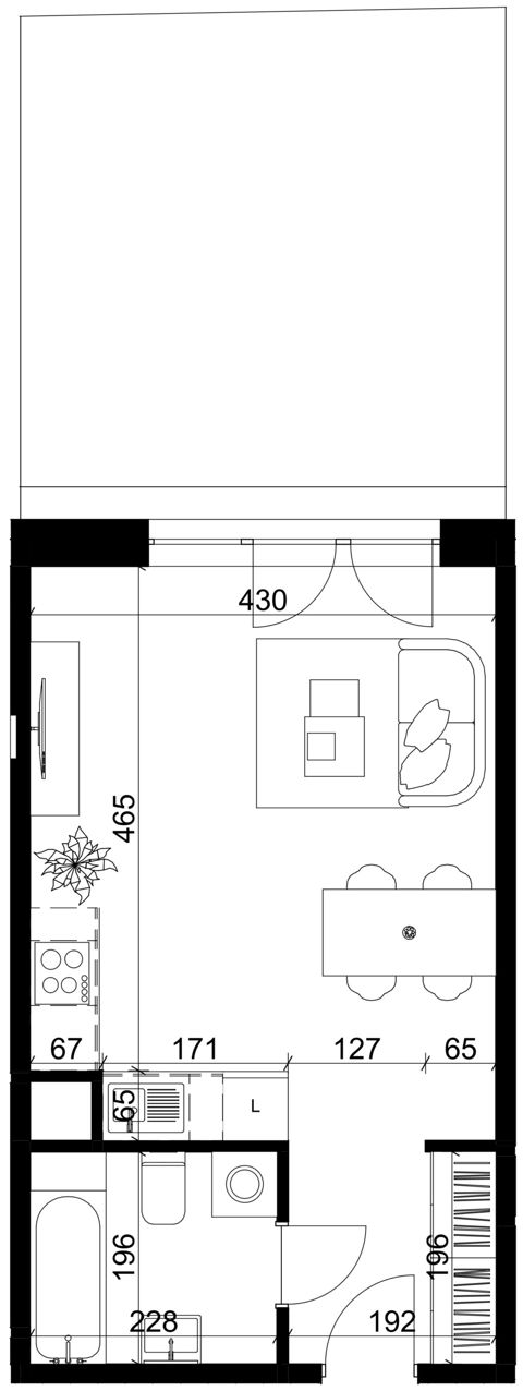 Plan 1 pok. 30m²
