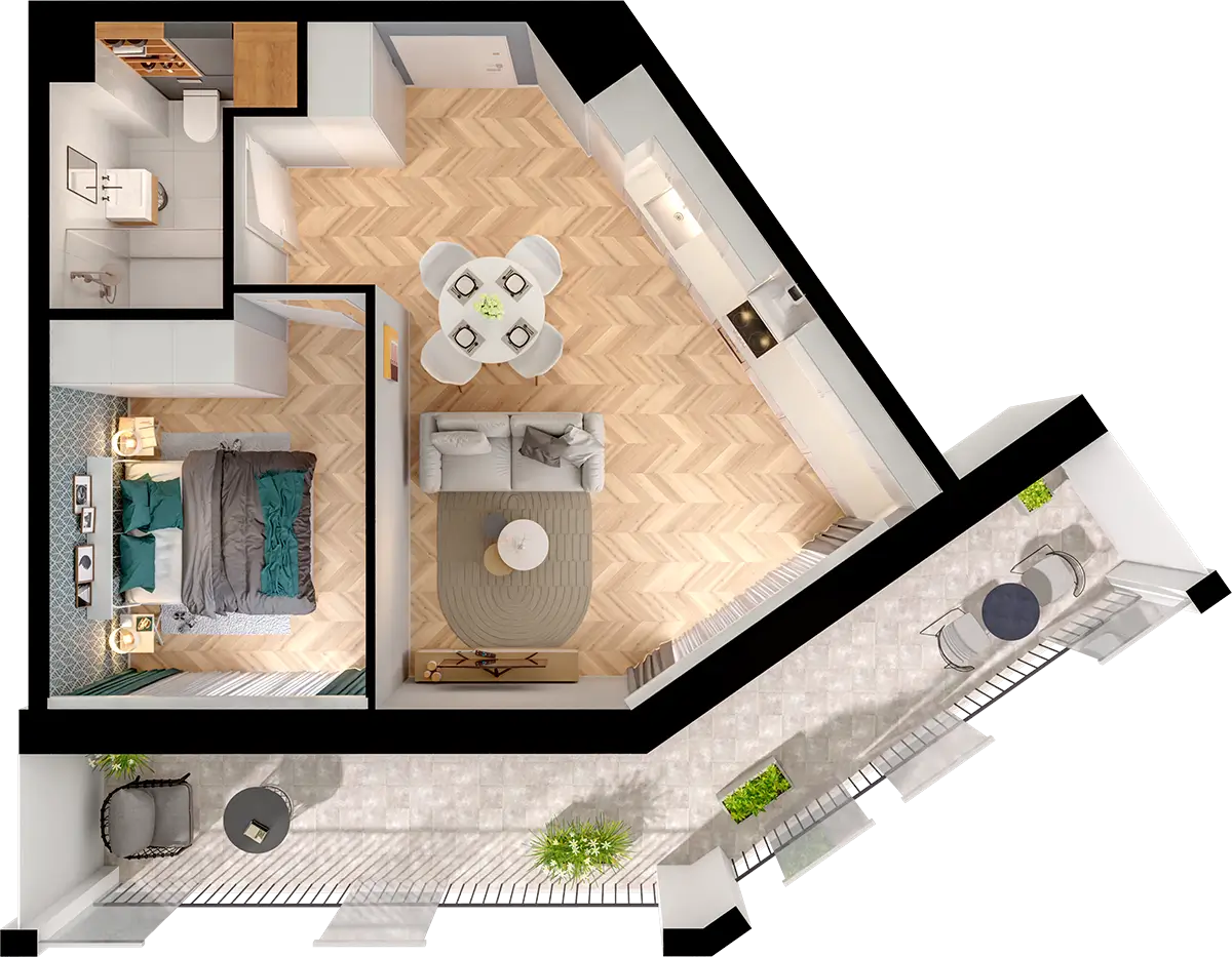Plan 2 pok. 41m²