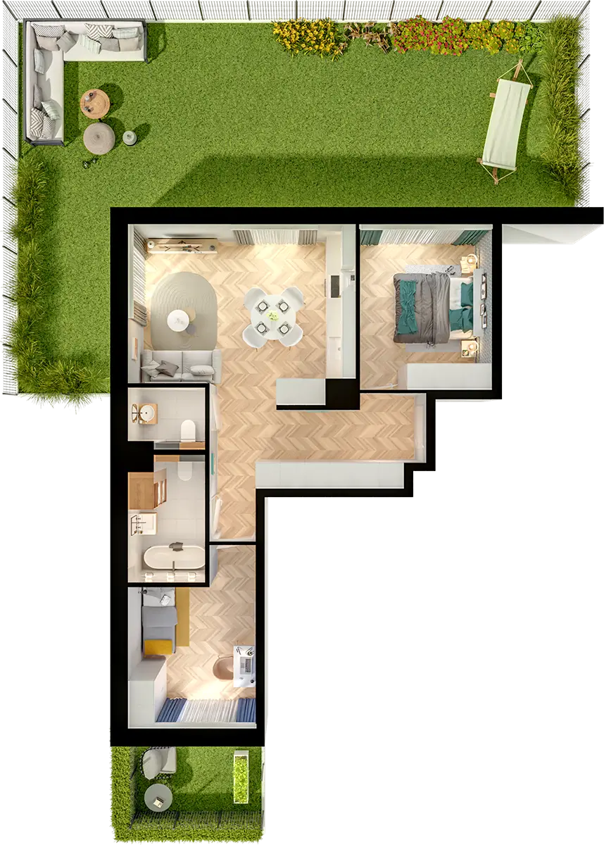 Plan 3 pok. 59m²