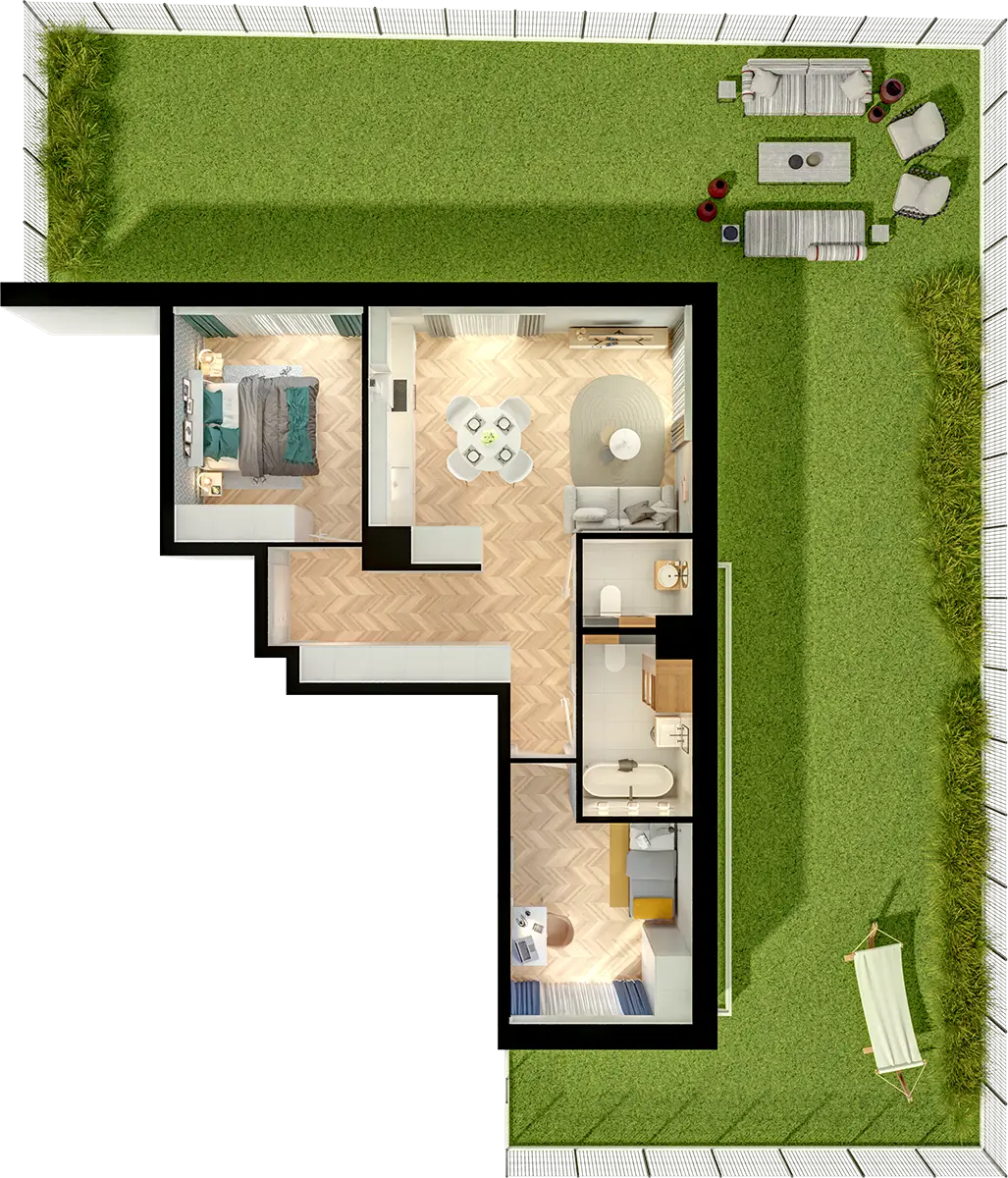Plan 3 pok. 59m²