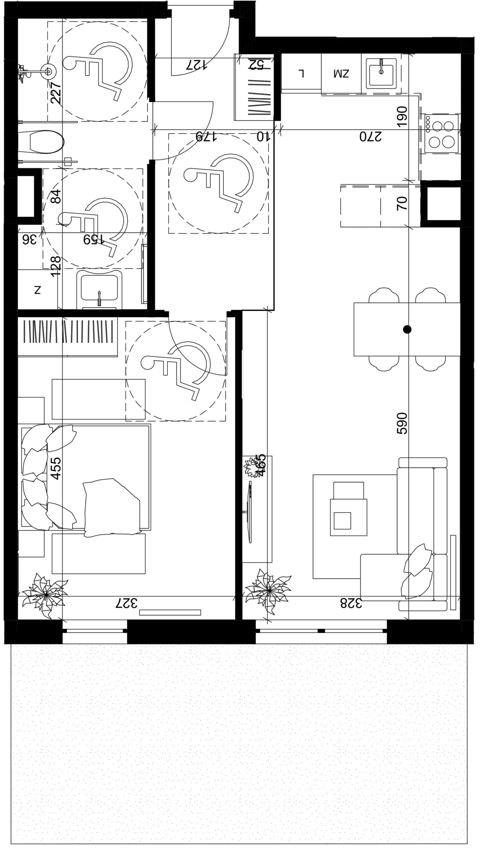 Plan 2 pok. 56m²