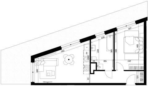 Plan 2 pok. 45m²