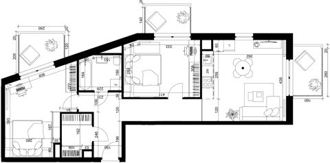 Plan 3 pok. 66m²