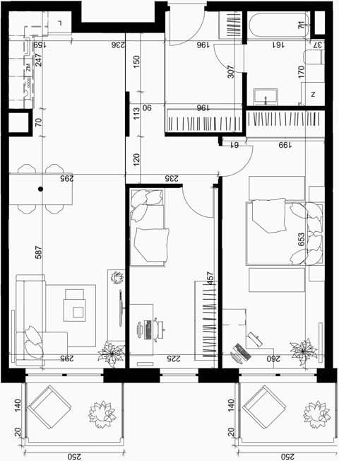 Plan 3 pok. 68m²