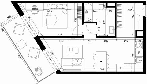 Plan 2 pok. 43m²