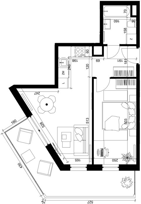 Plan 2 pok. 40m²