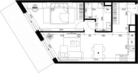 Plan 2 pok. 46m²