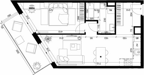 Plan 3 pok. 46m²