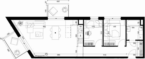 Plan 3 pok. 61m²