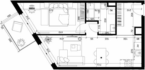 Plan 2 pok. 46m²