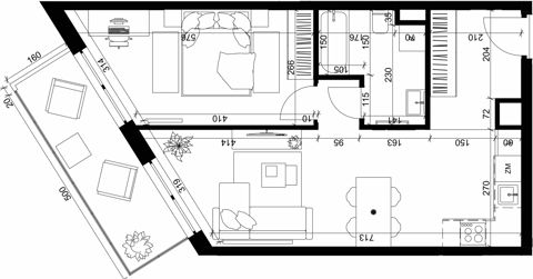 Plan 2 pok. 46m²