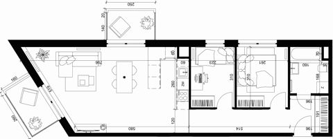 Plan 3 pok. 61m²