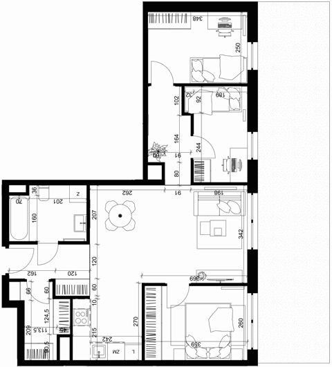 Plan 3 pok. 67m²