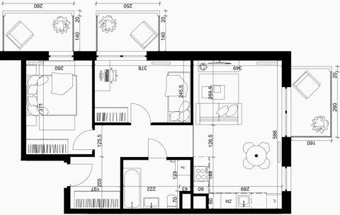 Plan 3 pok. 53m²