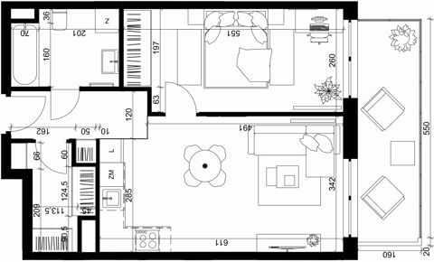 Plan 2 pok. 48m²