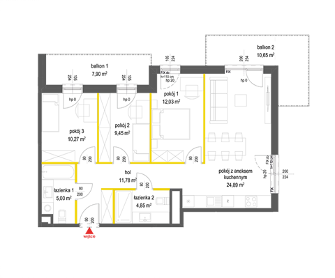 Plan 4 pok. 78m²