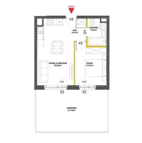 Plan 2 pok. 39m²